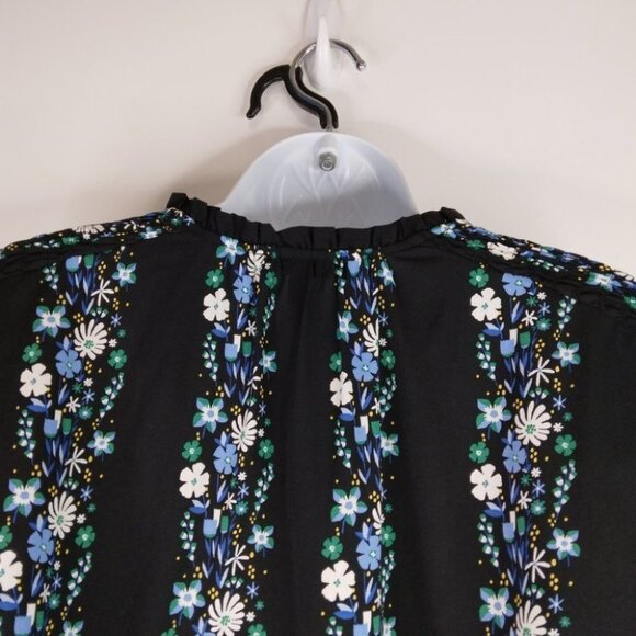 Talbots Floral Garden print Popover Tunic Blouse MP - Picture 7 of 10